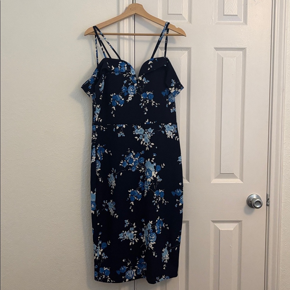 Premier Amour Blue and White Floral Dress